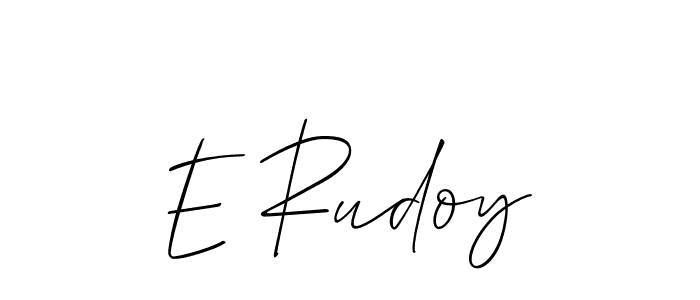 Best and Professional Signature Style for E Rudoy. Allison_Script Best Signature Style Collection. E Rudoy signature style 2 images and pictures png