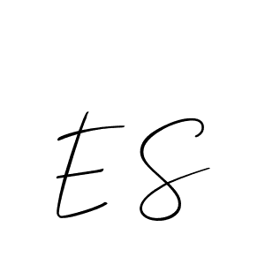 Also we have E S name is the best signature style. Create professional handwritten signature collection using Allison_Script autograph style. E S signature style 2 images and pictures png