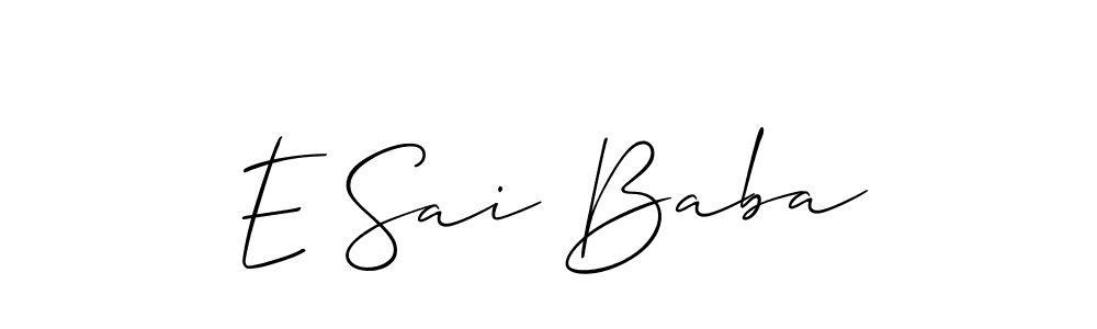 Also we have E Sai Baba name is the best signature style. Create professional handwritten signature collection using Allison_Script autograph style. E Sai Baba signature style 2 images and pictures png