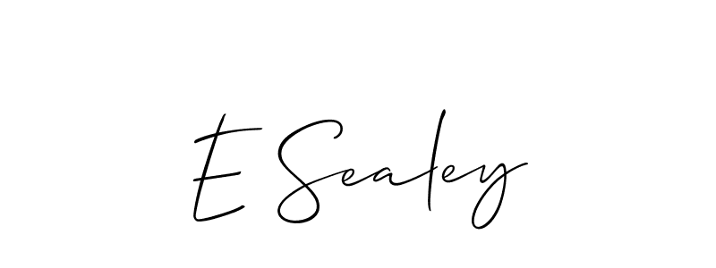 You should practise on your own different ways (Allison_Script) to write your name (E Sealey) in signature. don't let someone else do it for you. E Sealey signature style 2 images and pictures png