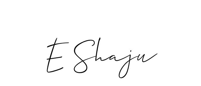How to make E Shaju signature? Allison_Script is a professional autograph style. Create handwritten signature for E Shaju name. E Shaju signature style 2 images and pictures png