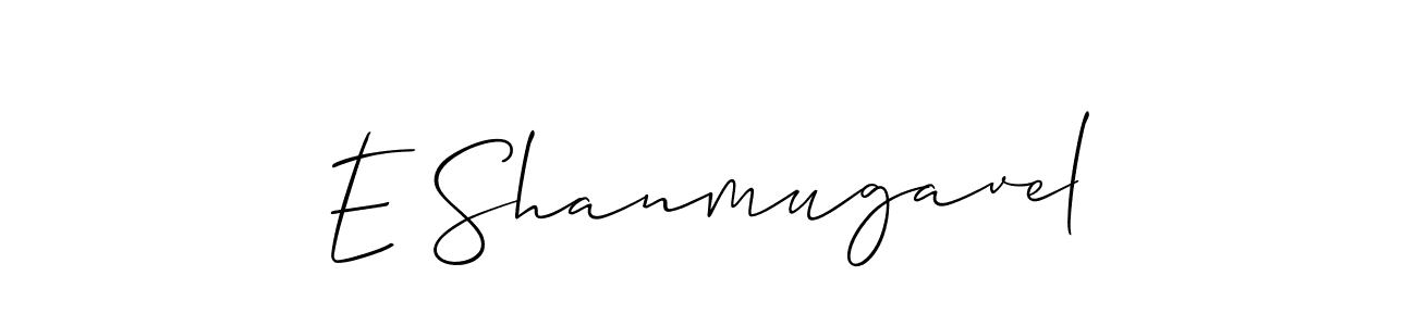 How to make E Shanmugavel signature? Allison_Script is a professional autograph style. Create handwritten signature for E Shanmugavel name. E Shanmugavel signature style 2 images and pictures png