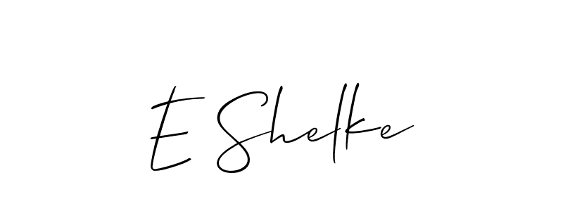 Similarly Allison_Script is the best handwritten signature design. Signature creator online .You can use it as an online autograph creator for name E Shelke. E Shelke signature style 2 images and pictures png