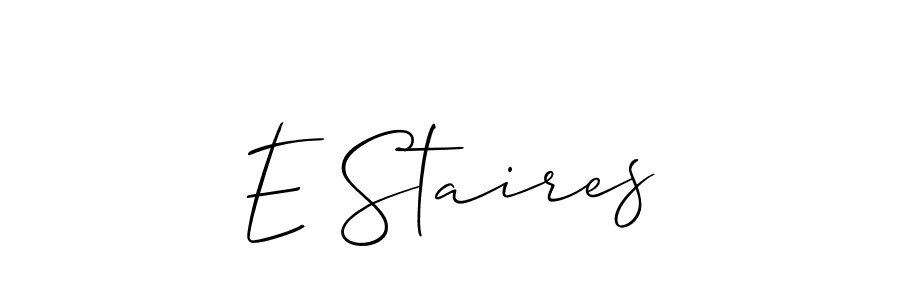 Similarly Allison_Script is the best handwritten signature design. Signature creator online .You can use it as an online autograph creator for name E Staires. E Staires signature style 2 images and pictures png