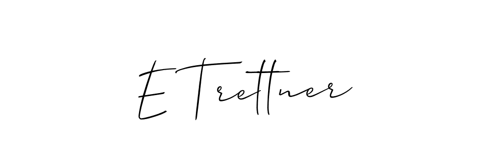 Check out images of Autograph of E Trettner name. Actor E Trettner Signature Style. Allison_Script is a professional sign style online. E Trettner signature style 2 images and pictures png