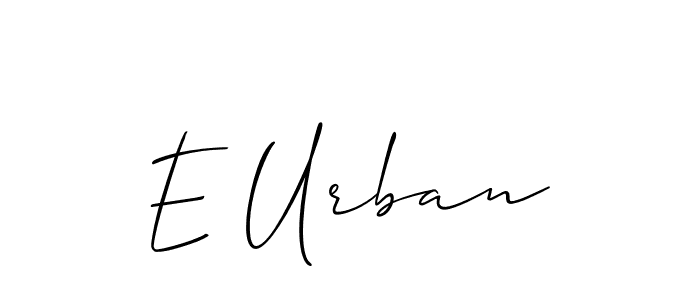 How to Draw E Urban signature style? Allison_Script is a latest design signature styles for name E Urban. E Urban signature style 2 images and pictures png