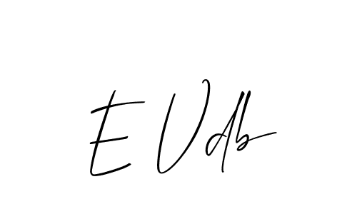 Best and Professional Signature Style for E Vdb. Allison_Script Best Signature Style Collection. E Vdb signature style 2 images and pictures png