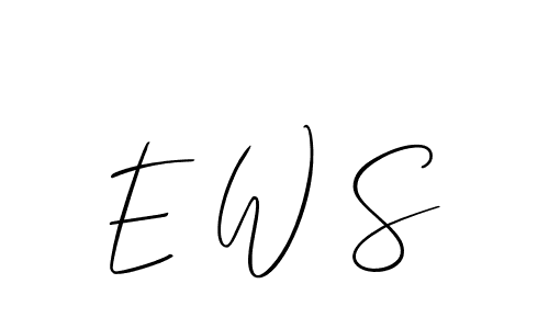 Create a beautiful signature design for name E W S. With this signature (Allison_Script) fonts, you can make a handwritten signature for free. E W S signature style 2 images and pictures png