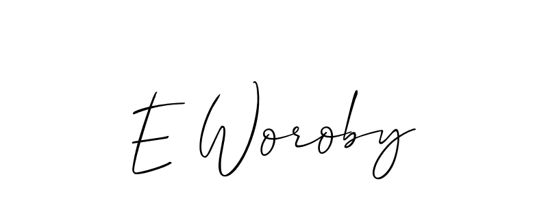 Similarly Allison_Script is the best handwritten signature design. Signature creator online .You can use it as an online autograph creator for name E Woroby. E Woroby signature style 2 images and pictures png