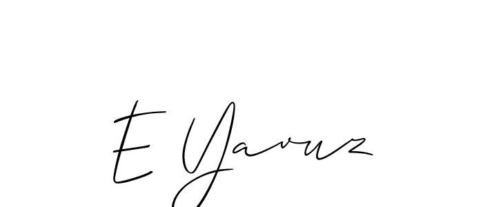 How to make E Yavuz signature? Allison_Script is a professional autograph style. Create handwritten signature for E Yavuz name. E Yavuz signature style 2 images and pictures png