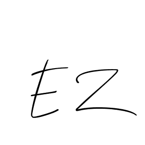 How to make E Z signature? Allison_Script is a professional autograph style. Create handwritten signature for E Z name. E Z signature style 2 images and pictures png