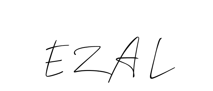 Create a beautiful signature design for name E Z A L. With this signature (Allison_Script) fonts, you can make a handwritten signature for free. E Z A L signature style 2 images and pictures png