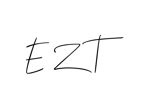 Also we have E Z T name is the best signature style. Create professional handwritten signature collection using Allison_Script autograph style. E Z T signature style 2 images and pictures png