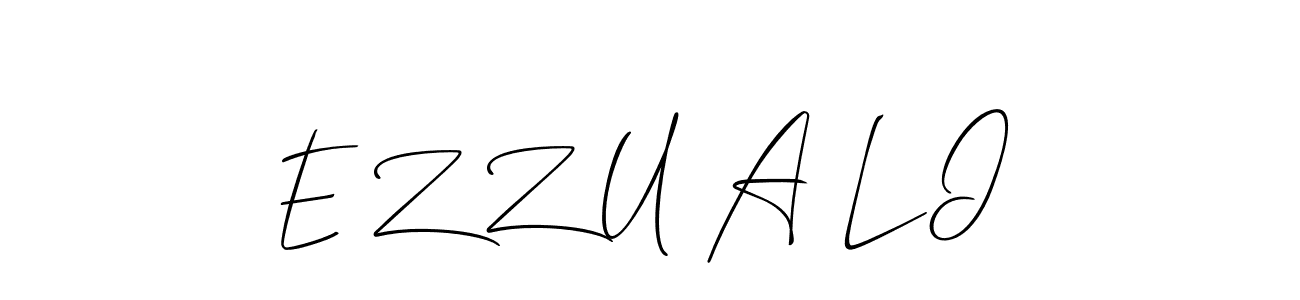 How to make E Z Z U A L I signature? Allison_Script is a professional autograph style. Create handwritten signature for E Z Z U A L I name. E Z Z U A L I signature style 2 images and pictures png