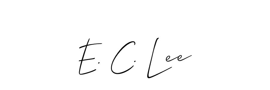 Best and Professional Signature Style for E. C. Lee. Allison_Script Best Signature Style Collection. E. C. Lee signature style 2 images and pictures png