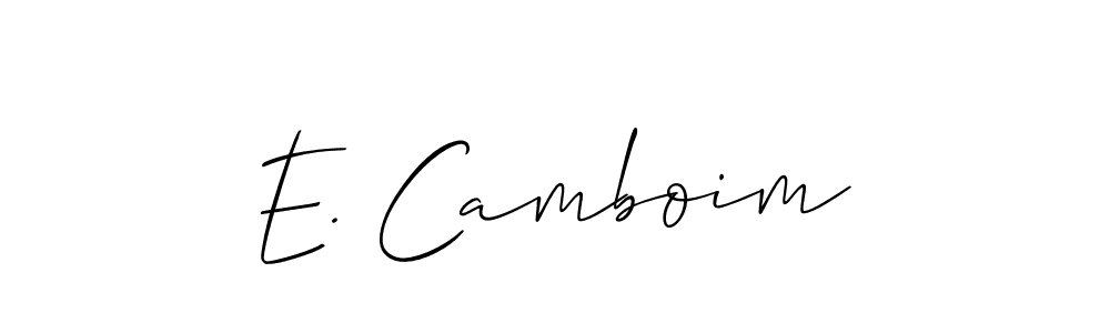 Create a beautiful signature design for name E. Camboim. With this signature (Allison_Script) fonts, you can make a handwritten signature for free. E. Camboim signature style 2 images and pictures png