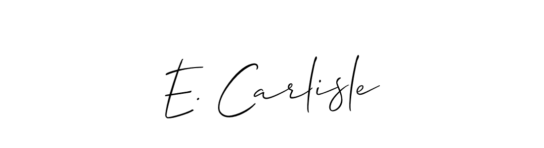 Design your own signature with our free online signature maker. With this signature software, you can create a handwritten (Allison_Script) signature for name E. Carlisle. E. Carlisle signature style 2 images and pictures png