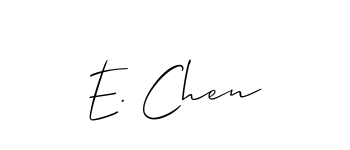 Best and Professional Signature Style for E. Chen. Allison_Script Best Signature Style Collection. E. Chen signature style 2 images and pictures png