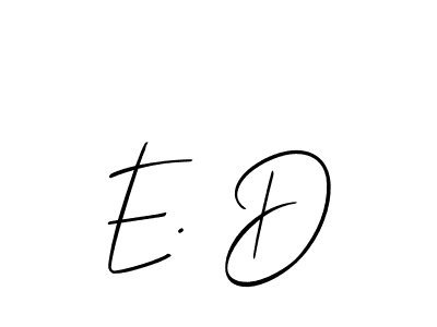 The best way (Allison_Script) to make a short signature is to pick only two or three words in your name. The name E. D include a total of six letters. For converting this name. E. D signature style 2 images and pictures png