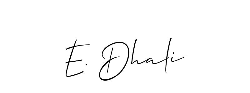 Similarly Allison_Script is the best handwritten signature design. Signature creator online .You can use it as an online autograph creator for name E. Dhali. E. Dhali signature style 2 images and pictures png