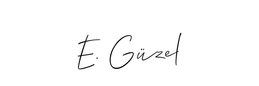 Similarly Allison_Script is the best handwritten signature design. Signature creator online .You can use it as an online autograph creator for name E. Güzel. E. Güzel signature style 2 images and pictures png