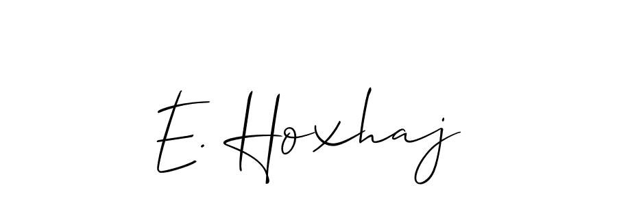 Create a beautiful signature design for name E. Hoxhaj. With this signature (Allison_Script) fonts, you can make a handwritten signature for free. E. Hoxhaj signature style 2 images and pictures png