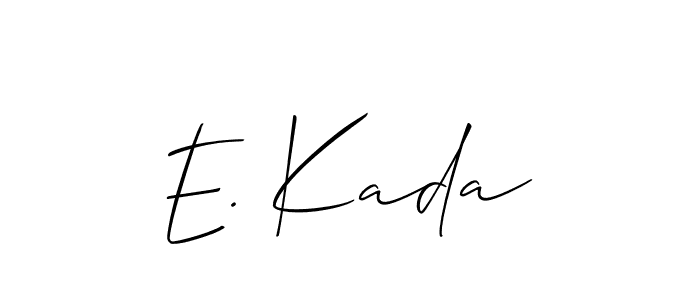 Best and Professional Signature Style for E. Kada. Allison_Script Best Signature Style Collection. E. Kada signature style 2 images and pictures png
