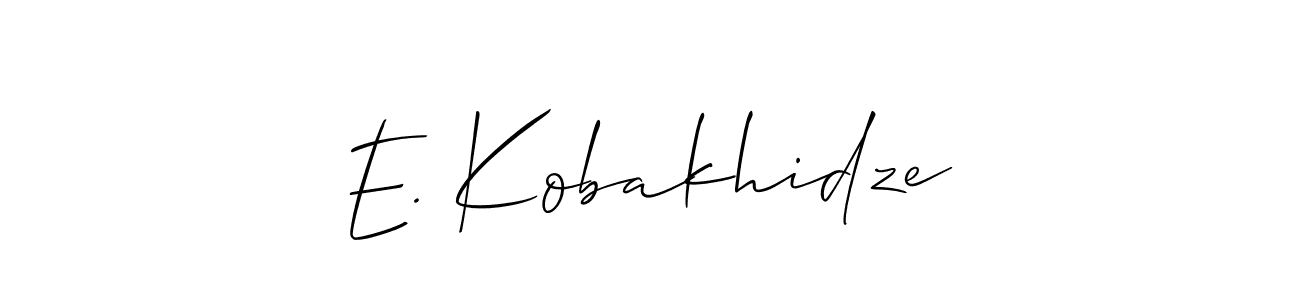 Make a beautiful signature design for name E. Kobakhidze. With this signature (Allison_Script) style, you can create a handwritten signature for free. E. Kobakhidze signature style 2 images and pictures png