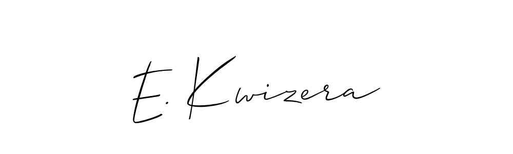 Also we have E. Kwizera name is the best signature style. Create professional handwritten signature collection using Allison_Script autograph style. E. Kwizera signature style 2 images and pictures png