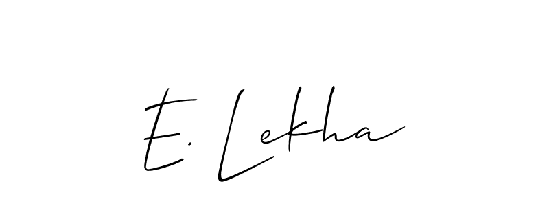 Design your own signature with our free online signature maker. With this signature software, you can create a handwritten (Allison_Script) signature for name E. Lekha. E. Lekha signature style 2 images and pictures png