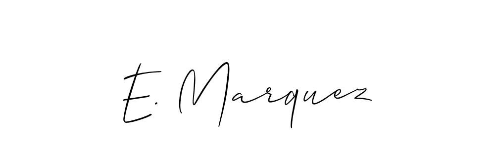 Make a short E. Marquez signature style. Manage your documents anywhere anytime using Allison_Script. Create and add eSignatures, submit forms, share and send files easily. E. Marquez signature style 2 images and pictures png