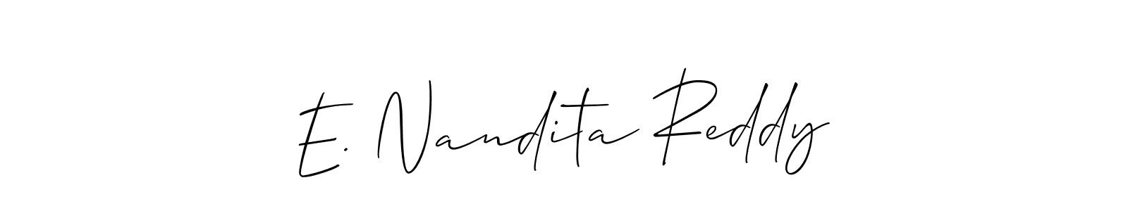 Make a beautiful signature design for name E. Nandita Reddy. Use this online signature maker to create a handwritten signature for free. E. Nandita Reddy signature style 2 images and pictures png