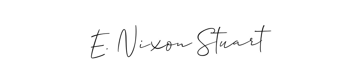 E. Nixon Stuart stylish signature style. Best Handwritten Sign (Allison_Script) for my name. Handwritten Signature Collection Ideas for my name E. Nixon Stuart. E. Nixon Stuart signature style 2 images and pictures png