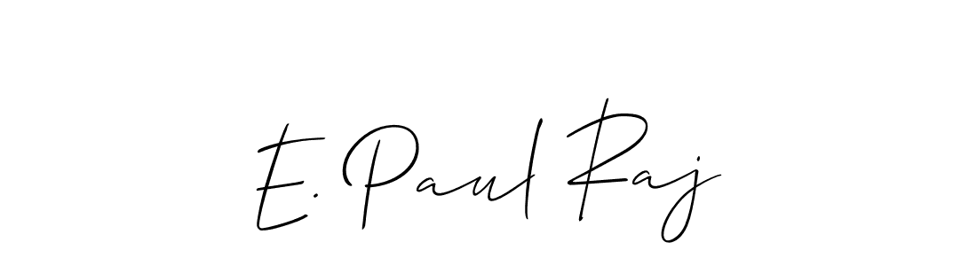 Create a beautiful signature design for name E. Paul Raj. With this signature (Allison_Script) fonts, you can make a handwritten signature for free. E. Paul Raj signature style 2 images and pictures png