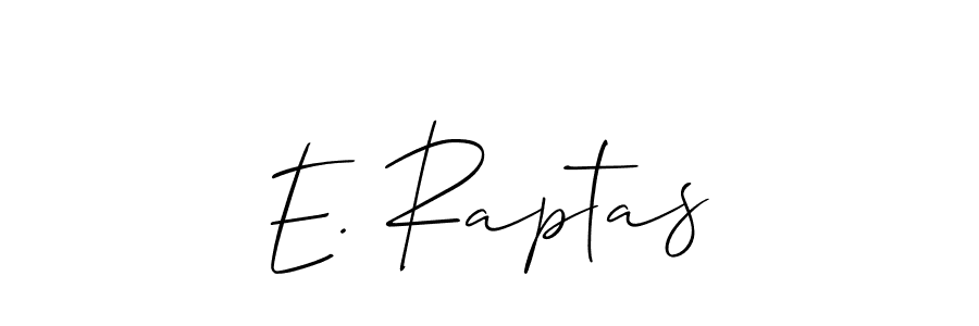 How to make E. Raptas signature? Allison_Script is a professional autograph style. Create handwritten signature for E. Raptas name. E. Raptas signature style 2 images and pictures png