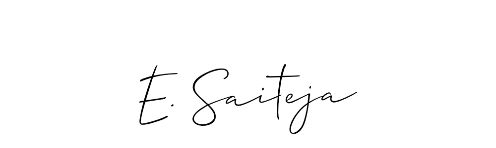 E. Saiteja stylish signature style. Best Handwritten Sign (Allison_Script) for my name. Handwritten Signature Collection Ideas for my name E. Saiteja. E. Saiteja signature style 2 images and pictures png