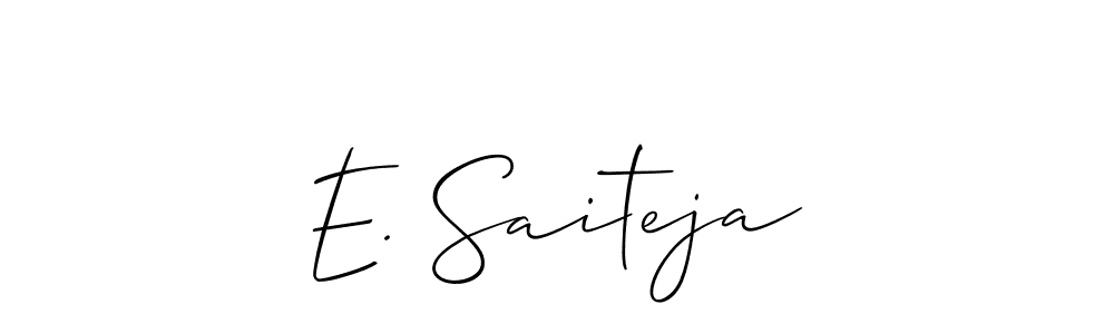 How to make E. Saiteja signature? Allison_Script is a professional autograph style. Create handwritten signature for E. Saiteja name. E. Saiteja signature style 2 images and pictures png