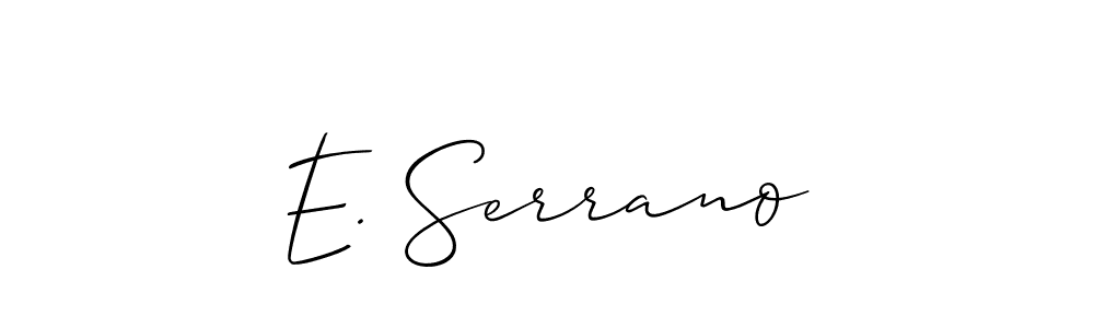 E. Serrano stylish signature style. Best Handwritten Sign (Allison_Script) for my name. Handwritten Signature Collection Ideas for my name E. Serrano. E. Serrano signature style 2 images and pictures png