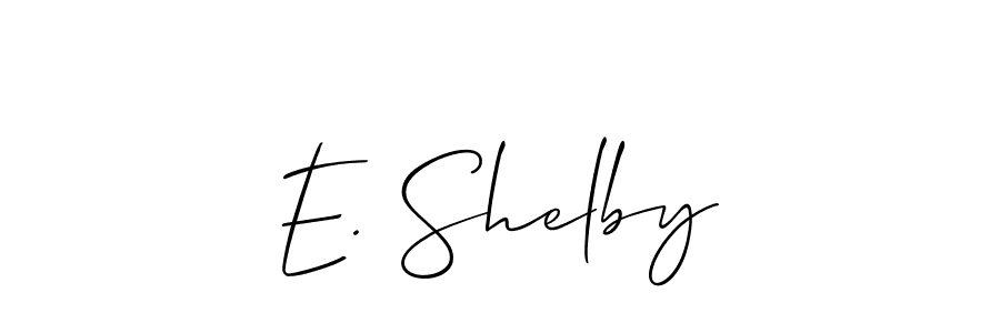 How to make E. Shelby name signature. Use Allison_Script style for creating short signs online. This is the latest handwritten sign. E. Shelby signature style 2 images and pictures png