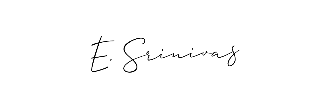 Create a beautiful signature design for name E. Srinivas. With this signature (Allison_Script) fonts, you can make a handwritten signature for free. E. Srinivas signature style 2 images and pictures png