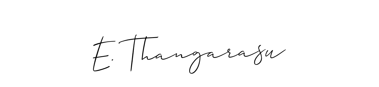 Similarly Allison_Script is the best handwritten signature design. Signature creator online .You can use it as an online autograph creator for name E. Thangarasu. E. Thangarasu signature style 2 images and pictures png