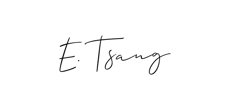 Create a beautiful signature design for name E. Tsang. With this signature (Allison_Script) fonts, you can make a handwritten signature for free. E. Tsang signature style 2 images and pictures png