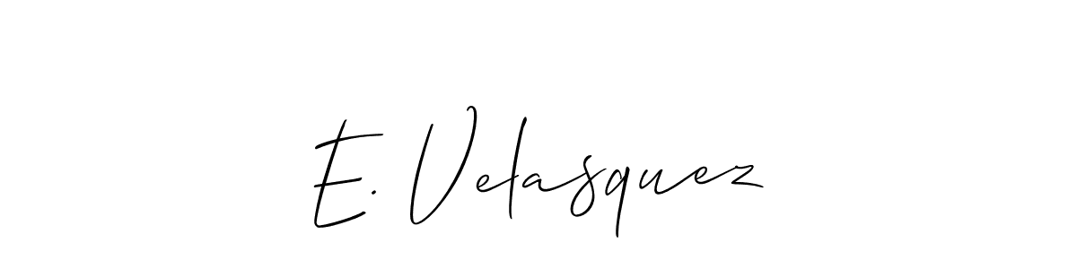 E. Velasquez stylish signature style. Best Handwritten Sign (Allison_Script) for my name. Handwritten Signature Collection Ideas for my name E. Velasquez. E. Velasquez signature style 2 images and pictures png