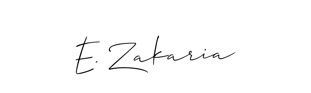 if you are searching for the best signature style for your name E. Zakaria. so please give up your signature search. here we have designed multiple signature styles  using Allison_Script. E. Zakaria signature style 2 images and pictures png