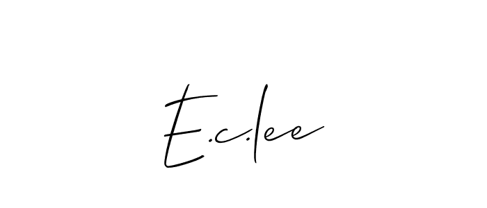 Make a beautiful signature design for name E.c.lee. With this signature (Allison_Script) style, you can create a handwritten signature for free. E.c.lee signature style 2 images and pictures png