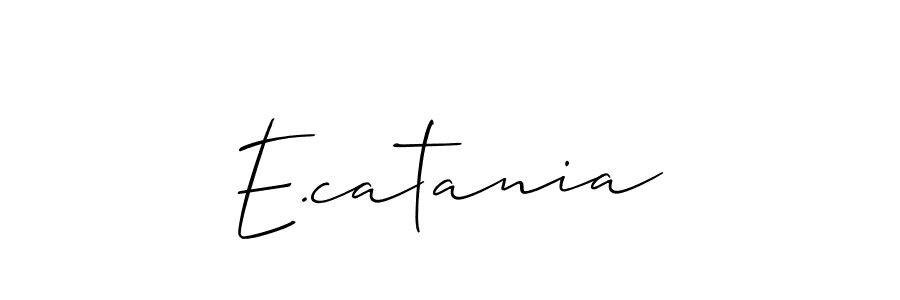 Also You can easily find your signature by using the search form. We will create E.catania name handwritten signature images for you free of cost using Allison_Script sign style. E.catania signature style 2 images and pictures png