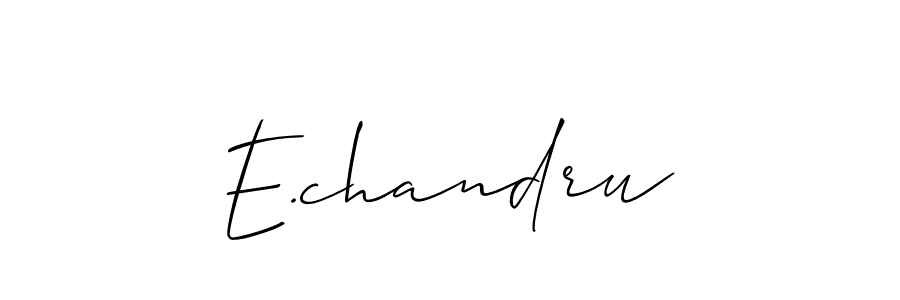 Allison_Script is a professional signature style that is perfect for those who want to add a touch of class to their signature. It is also a great choice for those who want to make their signature more unique. Get E.chandru name to fancy signature for free. E.chandru signature style 2 images and pictures png