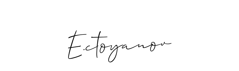 How to make E.ctoyanov name signature. Use Allison_Script style for creating short signs online. This is the latest handwritten sign. E.ctoyanov signature style 2 images and pictures png