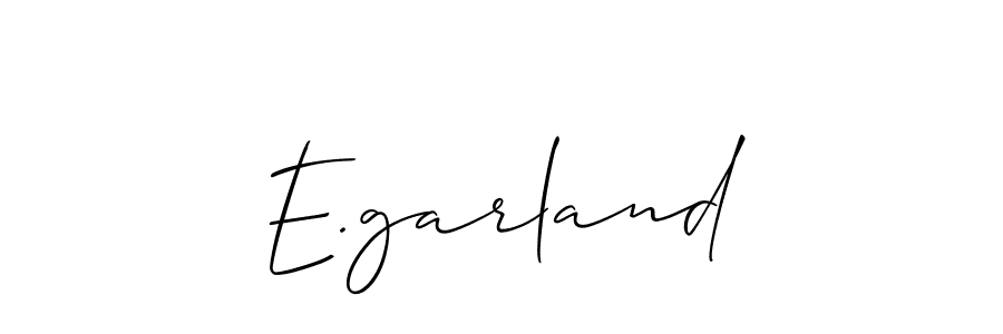 How to make E.garland name signature. Use Allison_Script style for creating short signs online. This is the latest handwritten sign. E.garland signature style 2 images and pictures png