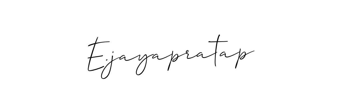 Design your own signature with our free online signature maker. With this signature software, you can create a handwritten (Allison_Script) signature for name E.jayapratap. E.jayapratap signature style 2 images and pictures png